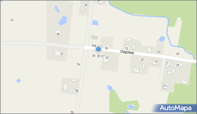 Łąck, Gajowa, 37, mapa Łąck
