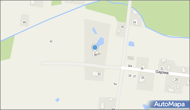Łąck, Gajowa, 38, mapa Łąck