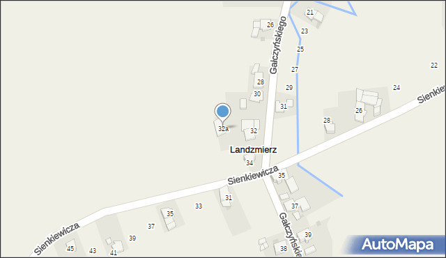 Landzmierz, Gałczyńskiego Konstantego Ildefonsa, 32a, mapa Landzmierz