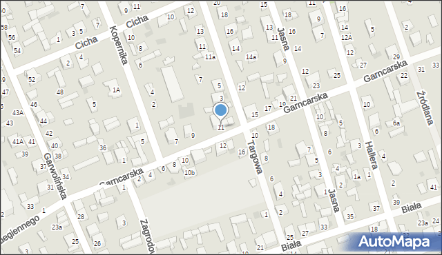 Łaskarzew, Garncarska, 11, mapa Łaskarzew