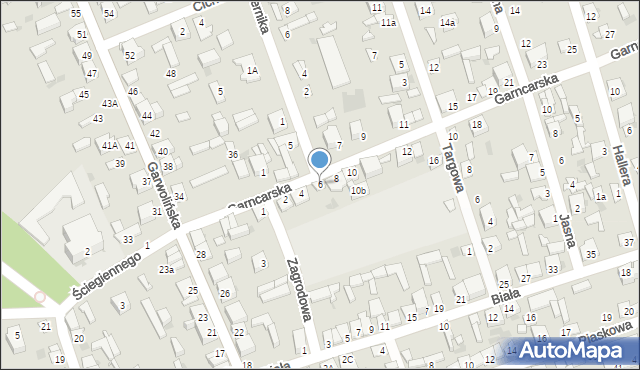 Łaskarzew, Garncarska, 6, mapa Łaskarzew