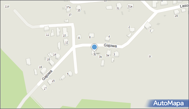 Łaziska Górne, Gajowa, 3c, mapa Łaziska Górne
