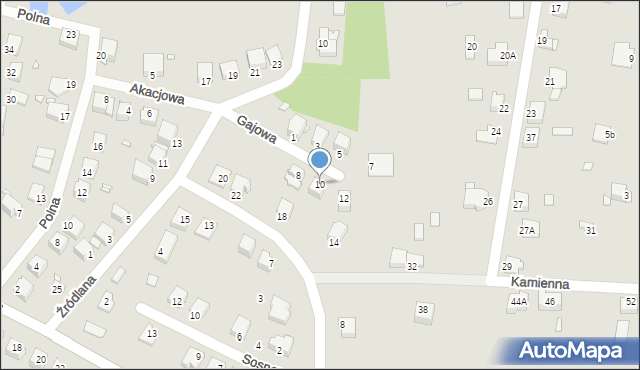 Łazy, Gajowa, 10, mapa Łazy