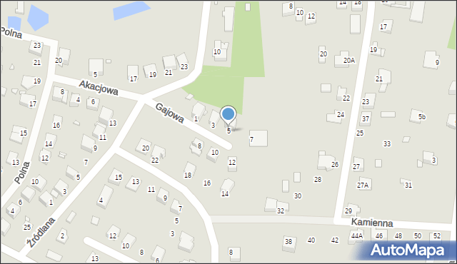 Łazy, Gajowa, 5, mapa Łazy