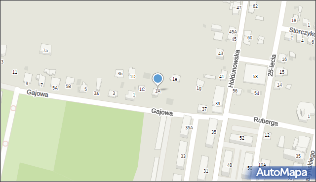 Lędziny, Gajowa, 1A, mapa Lędziny