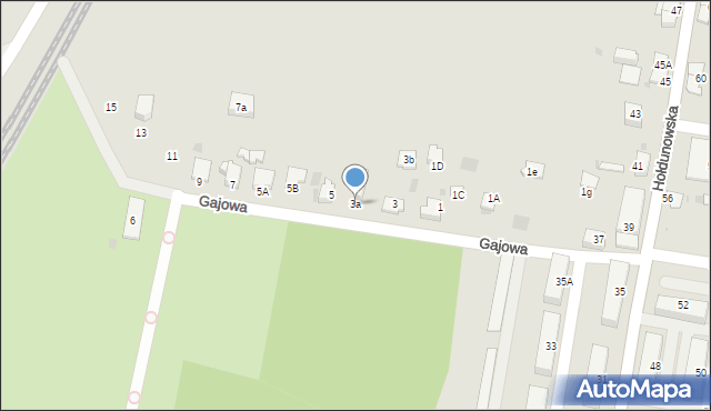 Lędziny, Gajowa, 3a, mapa Lędziny
