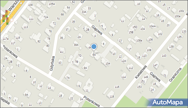 Legionowo, Gajowa, 6C, mapa Legionowo