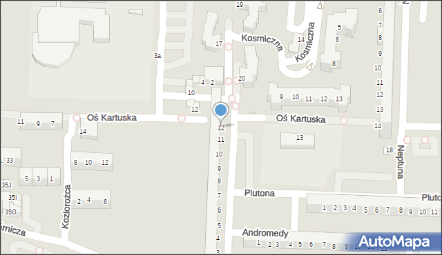 Legnica, Galaktyczna, 12, mapa Legnicy