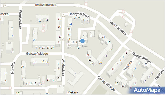 Legnica, Gałczyńskiego Konstantego Ildefonsa, 19, mapa Legnicy