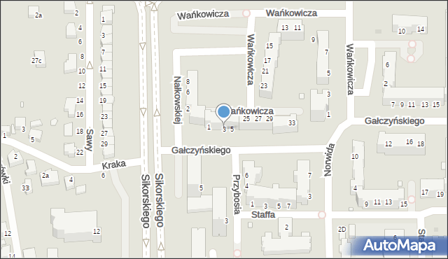 Legnica, Gałczyńskiego Konstantego Ildefonsa, 3, mapa Legnicy