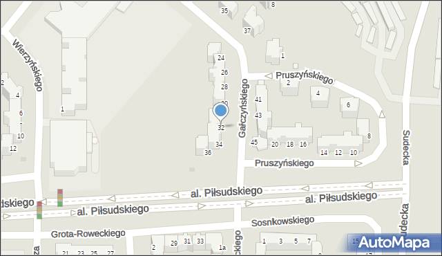 Legnica, Gałczyńskiego Konstantego Ildefonsa, 32, mapa Legnicy