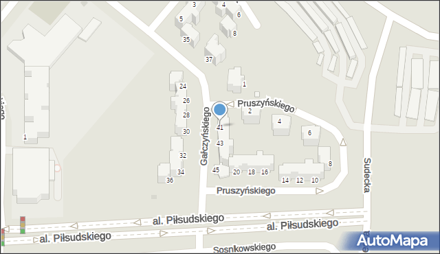 Legnica, Gałczyńskiego Konstantego Ildefonsa, 41, mapa Legnicy
