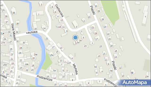 Lidzbark, Garbarska, 3, mapa Lidzbark
