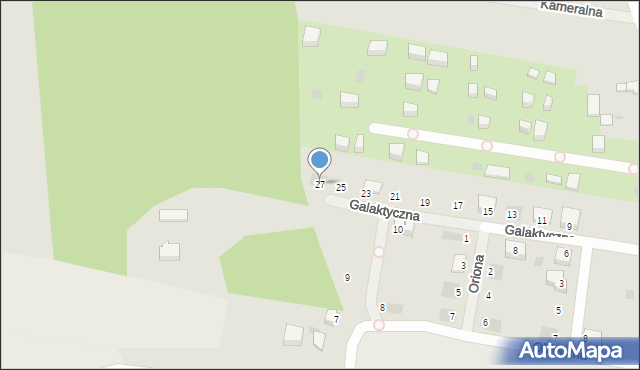 Łódź, Galaktyczna, 27, mapa Łodzi