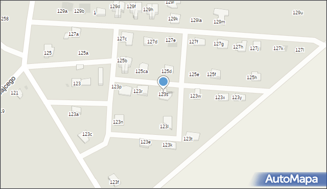 Łódź, Gajcego Tadeusza, 123s, mapa Łodzi