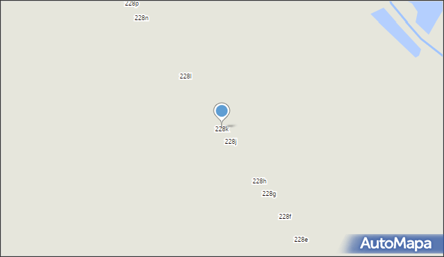 Łódź, Gajcego Tadeusza, 228k, mapa Łodzi