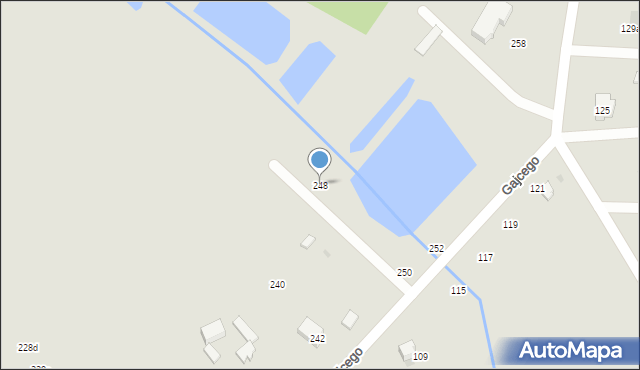 Łódź, Gajcego Tadeusza, 248, mapa Łodzi