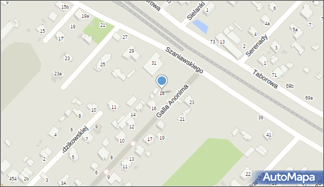 Łódź, Galla Anonima, 18, mapa Łodzi