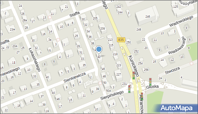 Lublin, Gałczyńskiego Konstantego Ildefonsa, 42, mapa Lublina