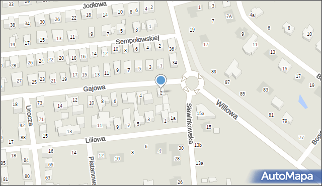 Lublin, Gajowa, 2, mapa Lublina