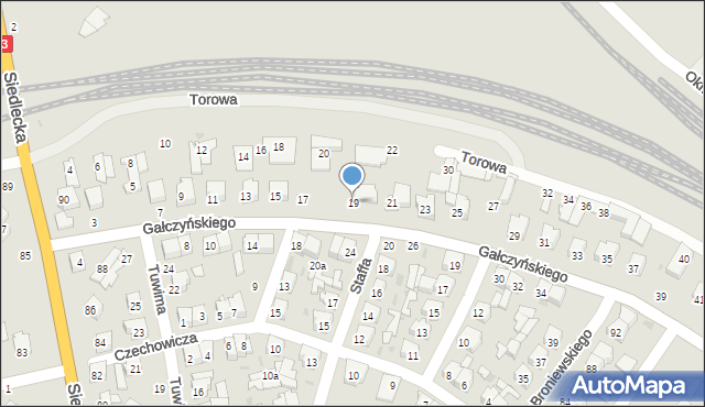 Łuków, Gałczyńskiego Konstantego Ildefonsa, 19, mapa Łuków