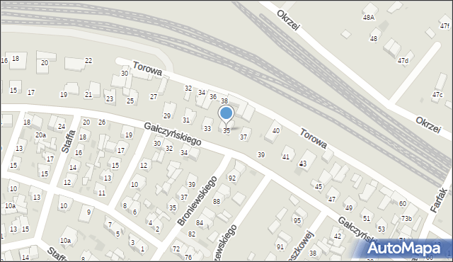 Łuków, Gałczyńskiego Konstantego Ildefonsa, 35, mapa Łuków