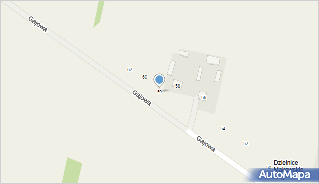 Maków, Gajowa, 59, mapa Maków