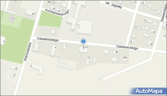 Mała Wieś, Gawareckiego Hipolita, 8, mapa Mała Wieś