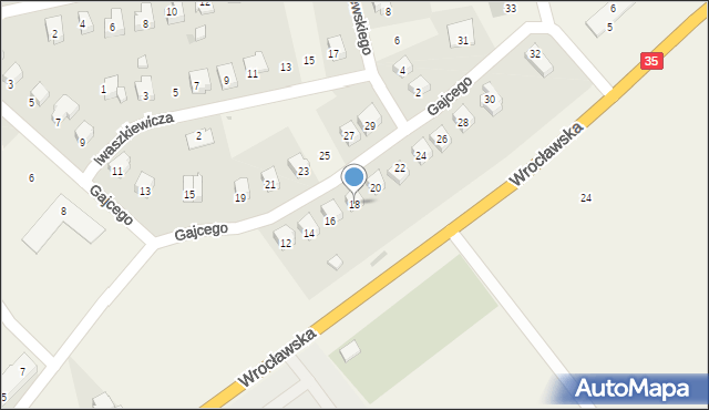 Marcinowice, Gajcego Tadeusza, 18, mapa Marcinowice