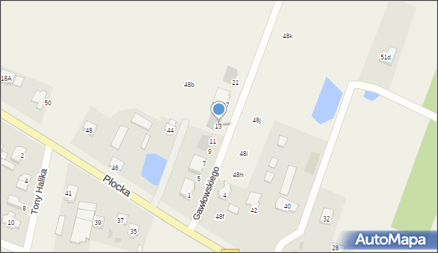 Maszewo, Gawłowskiego Wiesława, 13, mapa Maszewo