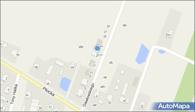 Maszewo, Gawłowskiego Wiesława, 17, mapa Maszewo