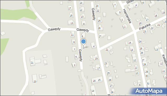 Miastko, Gawędy, 2, mapa Miastko