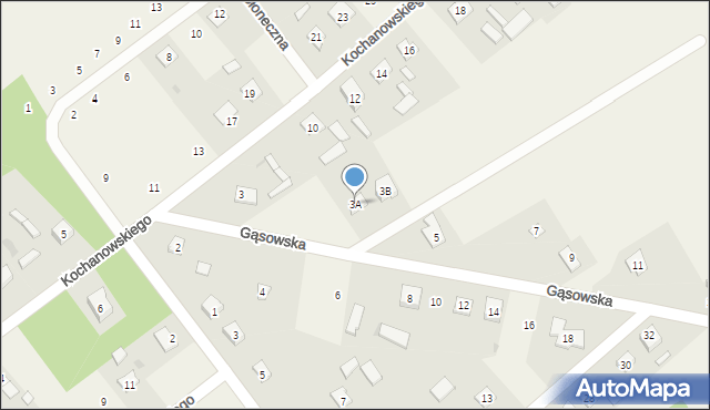 Miastków Kościelny, Gąsowska, 3A, mapa Miastków Kościelny