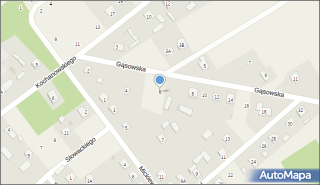 Miastków Kościelny, Gąsowska, 6, mapa Miastków Kościelny