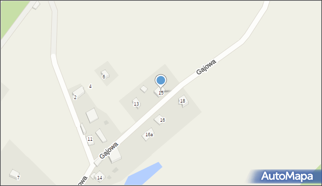Michalin, Gajowa, 15, mapa Michalin