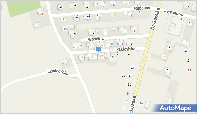 Michałowice, Galicyjska, 9, mapa Michałowice