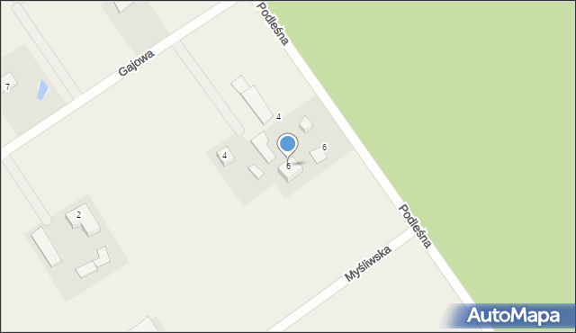 Michrów, Gajowa, 6, mapa Michrów