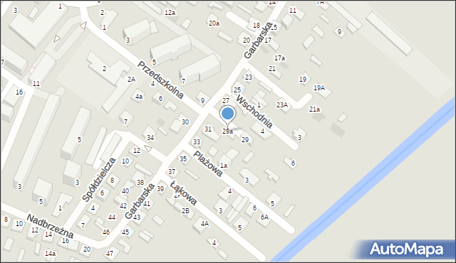 Międzyrzec Podlaski, Garbarska, 29a, mapa Międzyrzec Podlaski