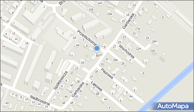 Międzyrzec Podlaski, Garbarska, 30, mapa Międzyrzec Podlaski