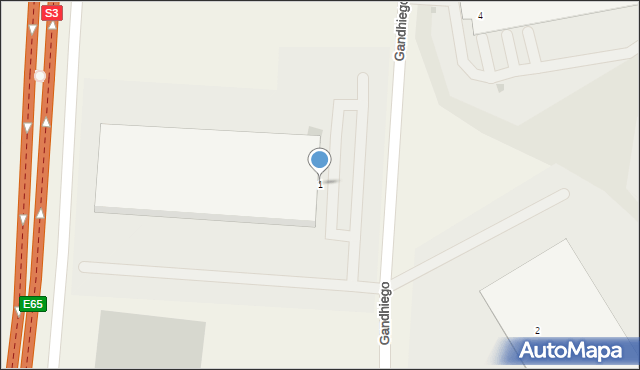 Międzyrzecz, Gandhiego Mahatmy, 1, mapa Międzyrzecz