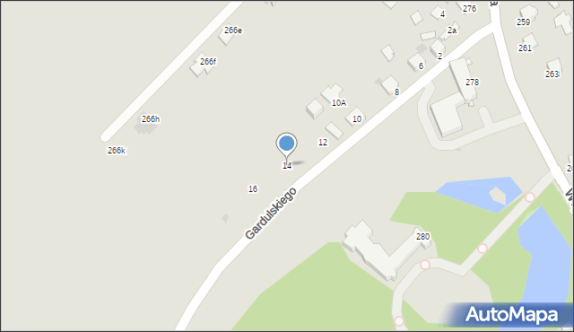 Mielec, Gardulskiego, 14, mapa Mielca