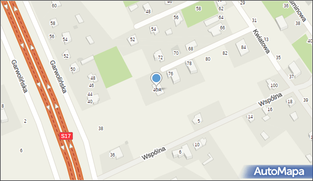 Miętne, Garwolińska, 40A, mapa Miętne