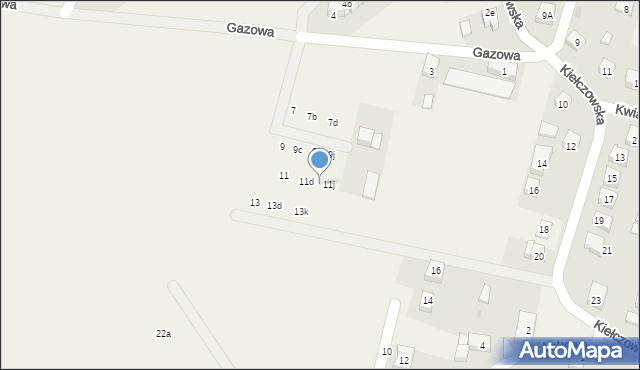 Mirków, Gazowa, 11g, mapa Mirków