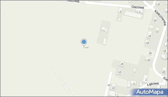 Mirków, Gazowa, 13j, mapa Mirków