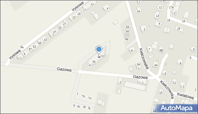 Mirków, Gazowa, 4e, mapa Mirków