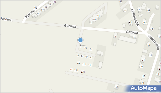 Mirków, Gazowa, 7, mapa Mirków