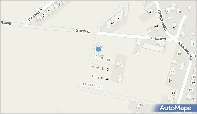Mirków, Gazowa, 7a, mapa Mirków