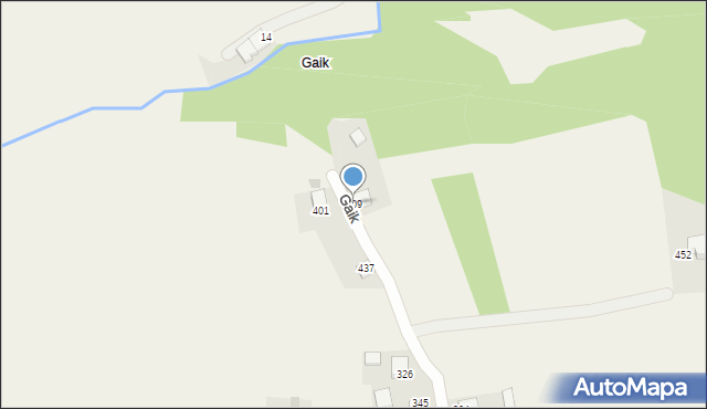 Mników, Gaik, 26, mapa Mników