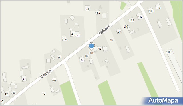 Mniów, Gajowa, 88, mapa Mniów