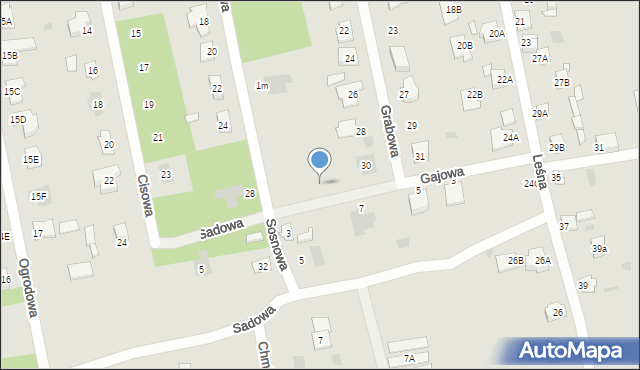 Nasielsk, Gajowa, 2, mapa Nasielsk